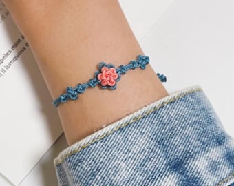 Korean Knot Bracelet with Cherry Blossom | Friendship Charm