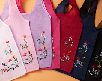 Korean Traditional Ramie Fabric Tote Bag