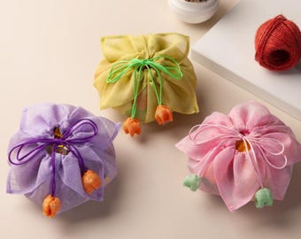 Drawstring Bags Packaging Wedding Favor Gift Bags, Gift Wrapping, Small Drawstring Favor Bag, Storage Pouch