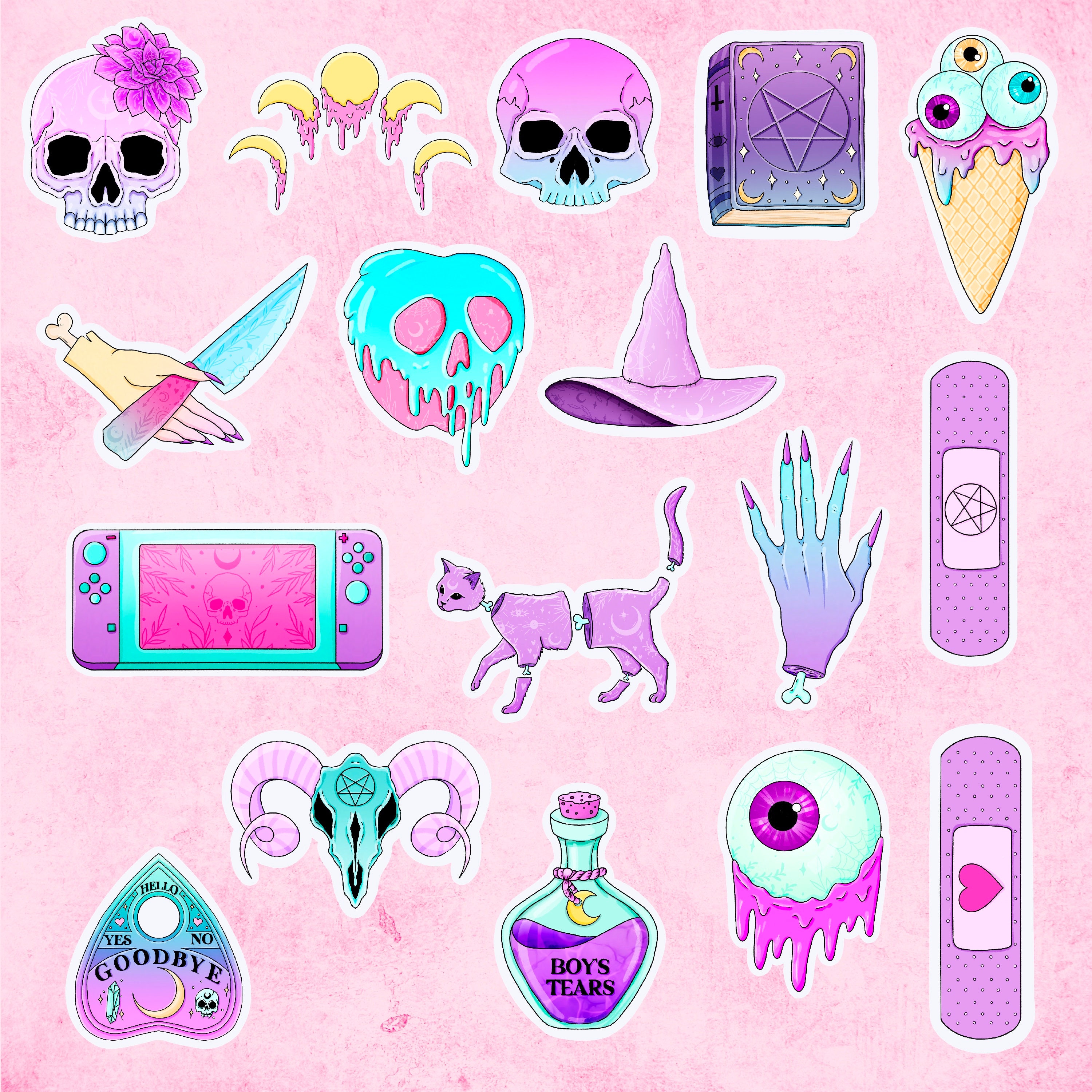Pastel Goth - Collab with The Angel Shoppe - Deco Stickers – Shine