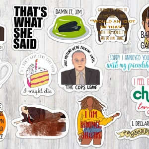 The Office Stickers: Matte Water Resistant Vinyl Decals