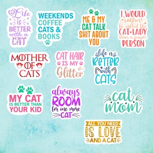 Cat Lover vinyl stickers