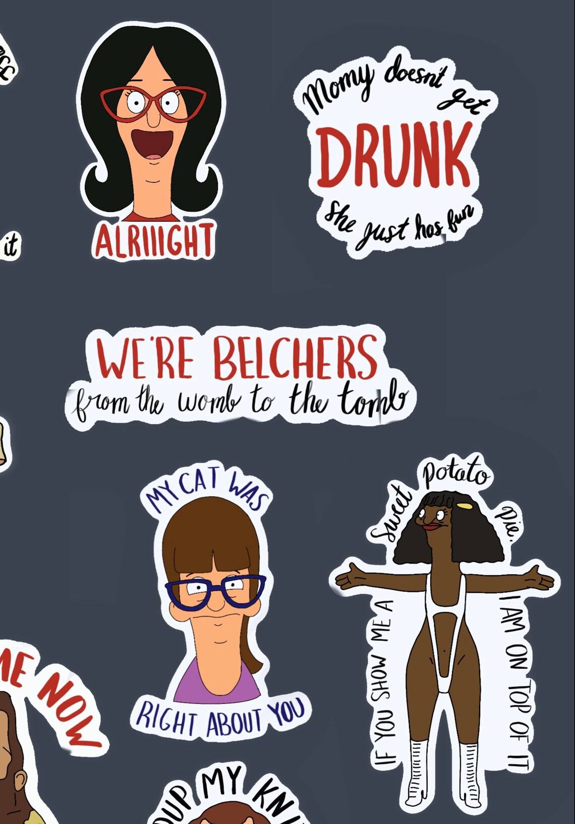 Bobs Burgers Stickers Etsy