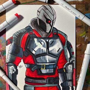 Deadshot Fanart Original Illustration , Suicide Squad Batman Justice Losers