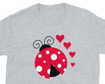 Ladybug Shirt Love Heart Lady Bug Unisex T-Shirt