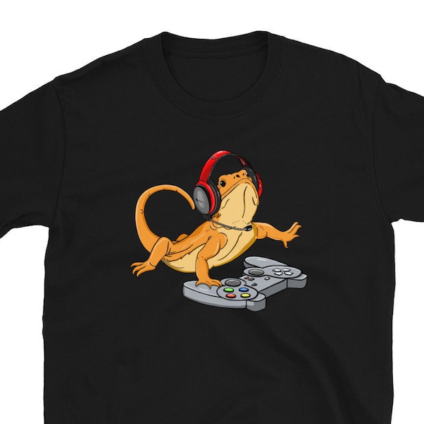 Bearded Dragon Shirt Video Game T shirt Beardie Bearded Dragon Gamer Unisex T-Shirt