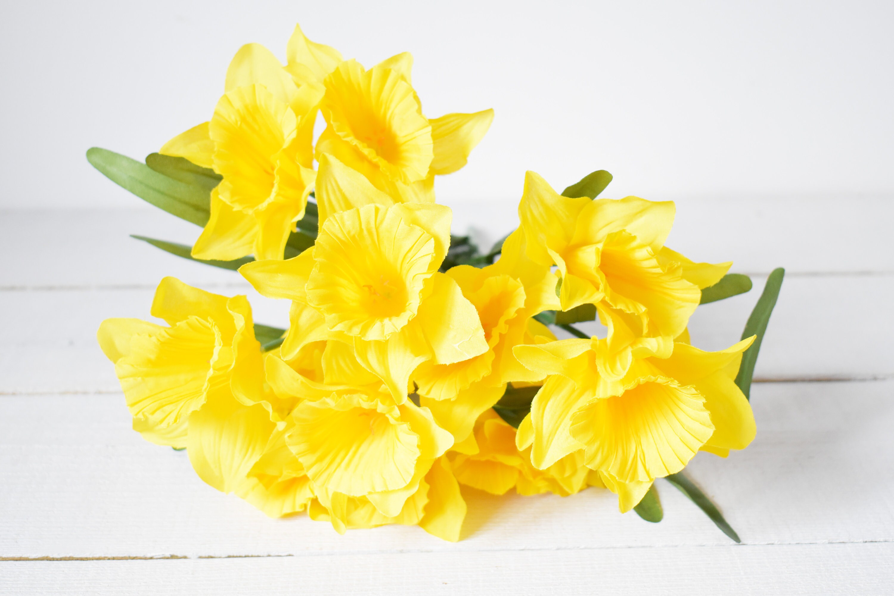 Silk daffodil bush artificial flowers Spring Summer flower Etsy