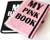 Pink faux leather hardcover notebook for her, Daughter gift idea, Travel notebook