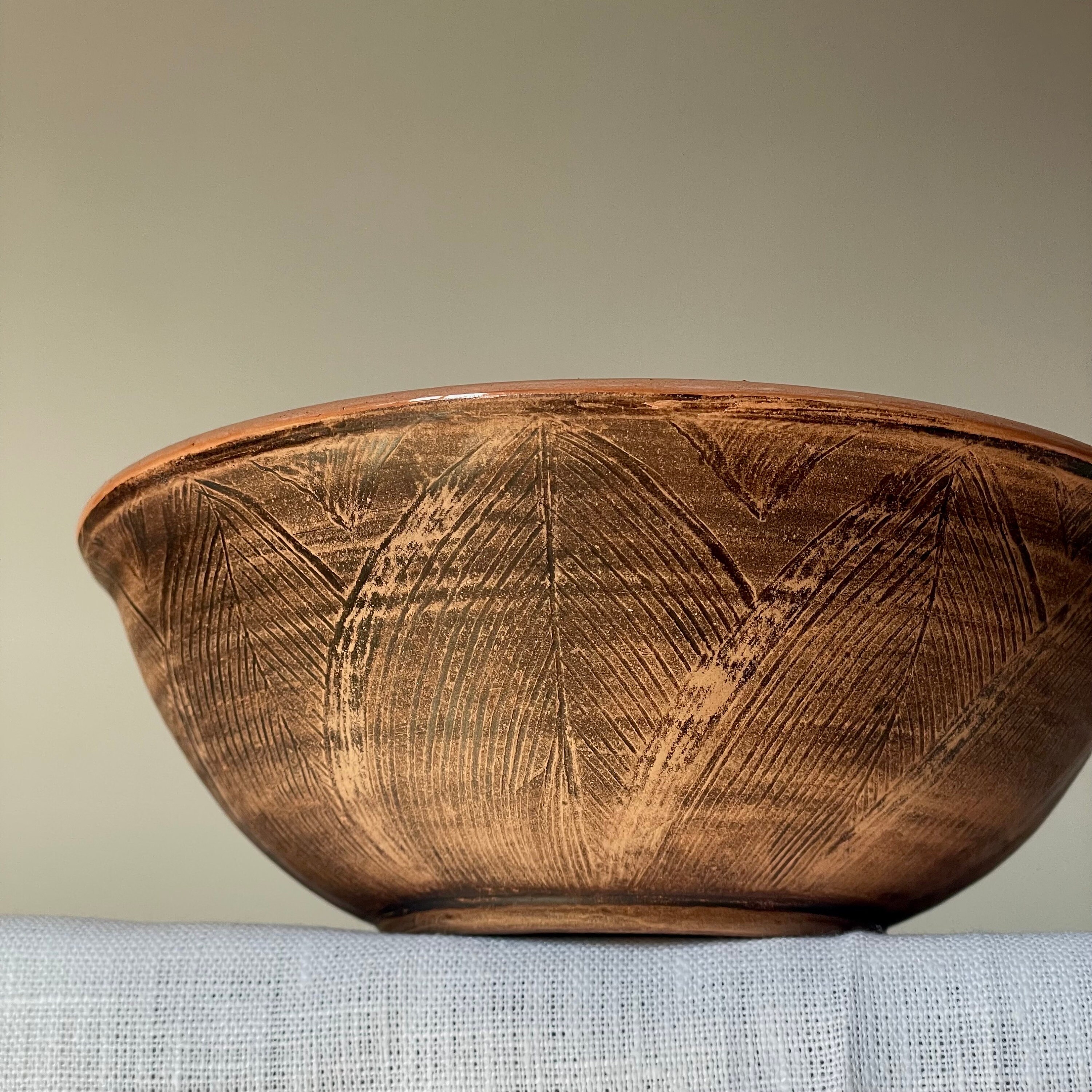 Rustic Ceramics. Artisanal Pottery with Handcrafted Ornament Handmade Ceramic Bowl. Perfect for Breakfast, Snacks, and Sauces.