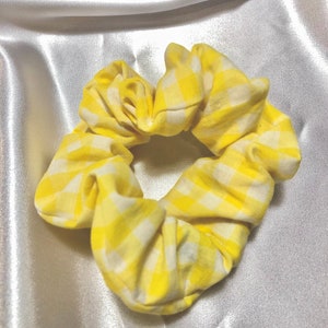 Yellow Checkered Scrunchie image 1