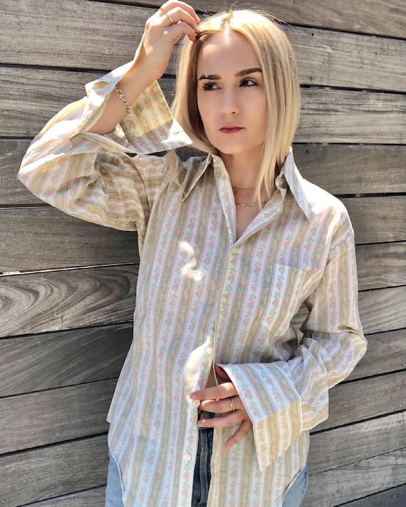 70s button down shirt online