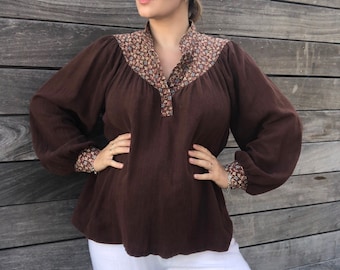 トップス 70s Dead stock gauze tunic VINTAGE 70'S DEADSTOCK INDIA COTTON GAUZE TUNIC TOP