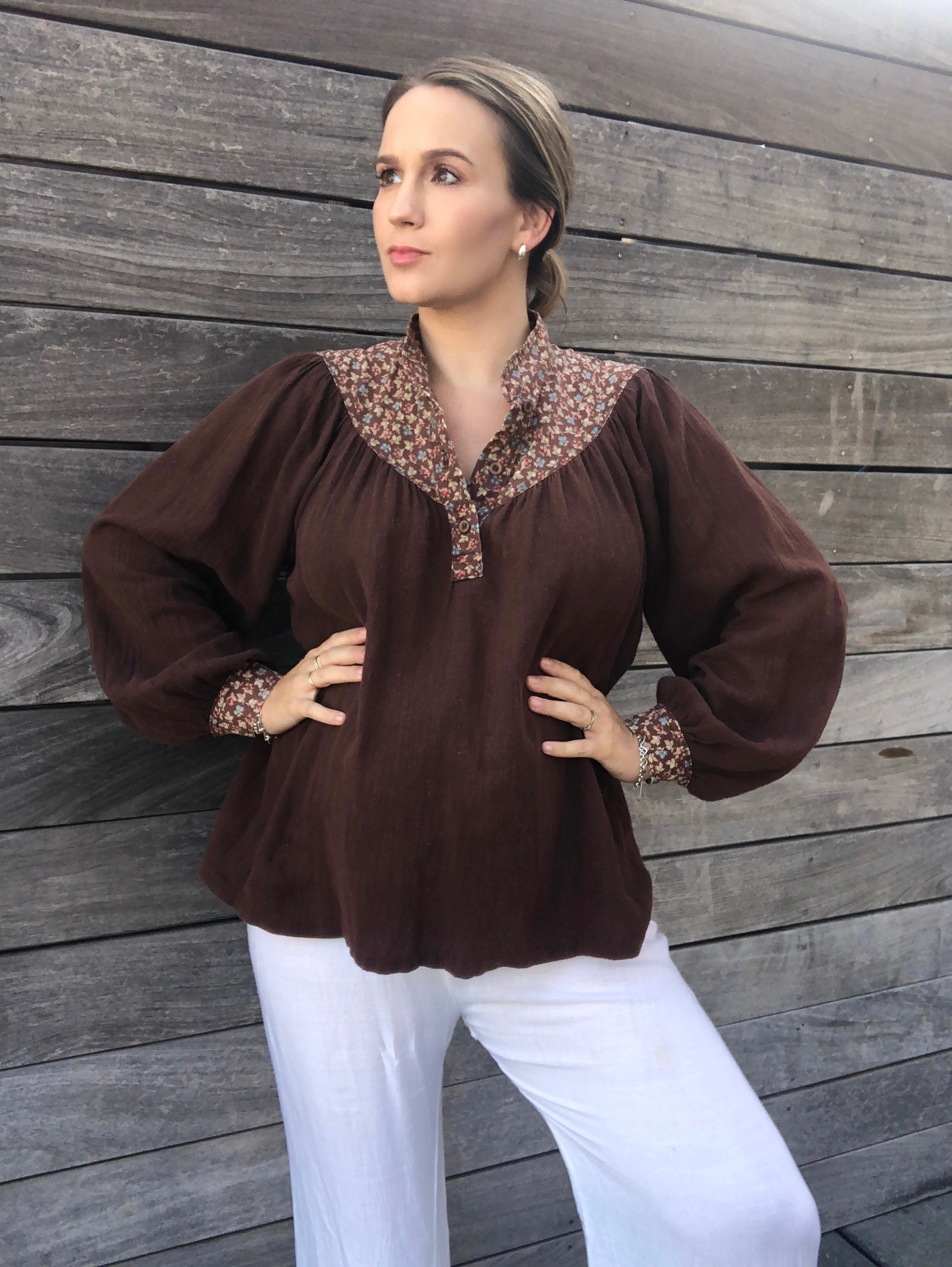 Calico Blouse - Etsy Calico Blouse - Etsy