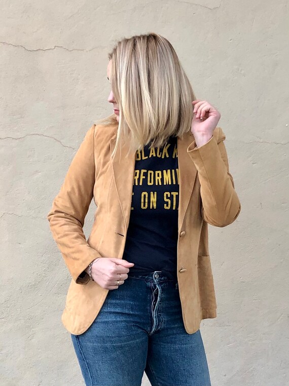1970s Vintage // Light Tan // Camel Gold // Suede