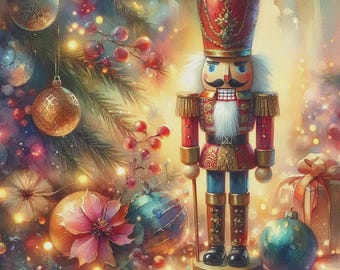 Schema punto croce Schiaccianoci, PDF scaricabile immediatamente, copertura completa, decorazioni natalizie per l'albero di Natale, palline, schema punto croce contato