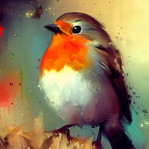 Robin Cross Stitch Pattern, PDF Instant Download, Bird Animal Christmas Modern Art X Stitch, Hand Embroidery Pattern, Counted Cross Stitch