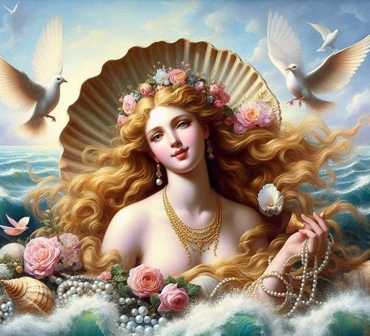 Aphrodite Greek Goddess of Love Cross Stitch Pattern, PDF Instant