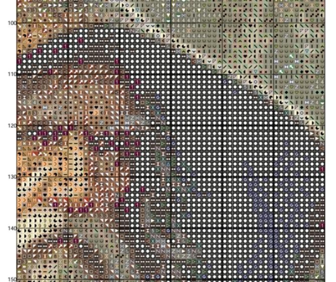 Merlon Pattern Merlin Cross Stitch Pattern, PDF Instant Download, Full Coverage ...