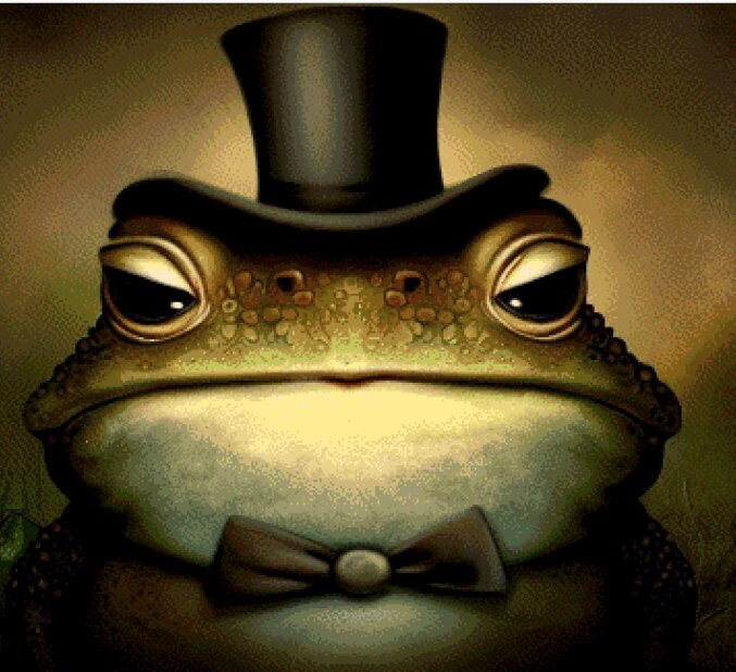 Mr Toad Cross Stitch Pattern, PDF Instant Download, Amphibian Mister ...