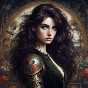 Morgan Le Fay Cross Stitch Pattern, PDF Instant Download, Full Coverage, Arthurian, Priestess of Avalon, Prophetess Counted X Stitch Pattern