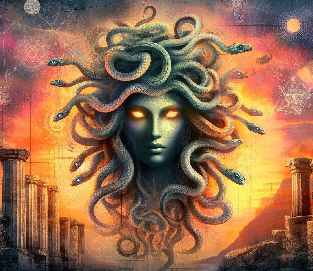 Medusa Cross Stitch Pattern, PDF Instant Download, Greek Goddess ...