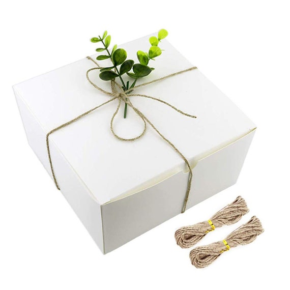 White Boxes Gift Boxes 12pcs 8x8x4 In Paper Gift Boxes with Lids for Gifts 
