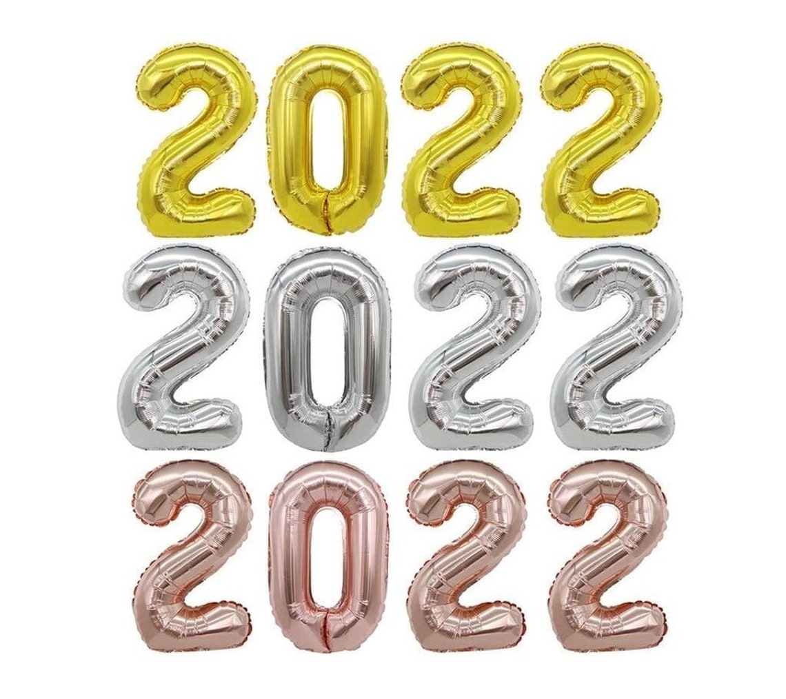 2022 40 Inch Balloons Set Aluminum Foil Number Balloons 2022 Etsy