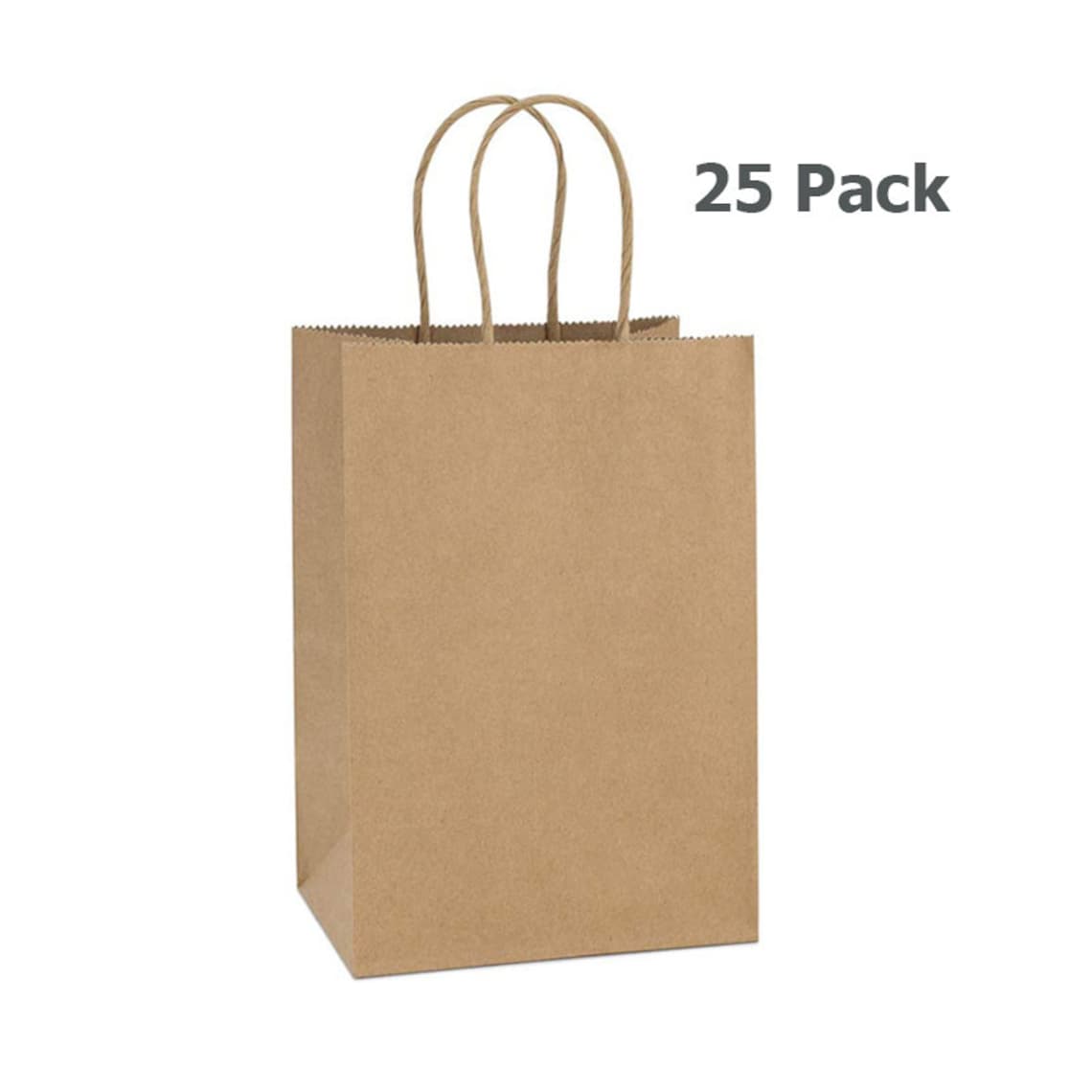25 Small Brown Paper Gift Bags With Handles for Party Bulk Etsy