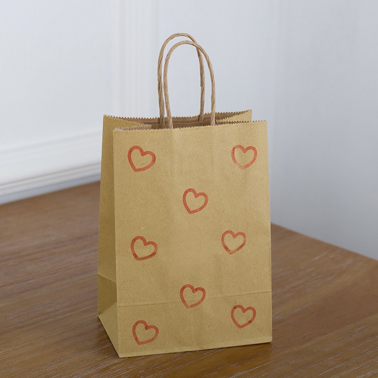 25 Small Brown Paper Gift Bags With Handles for Party Bulk Etsy