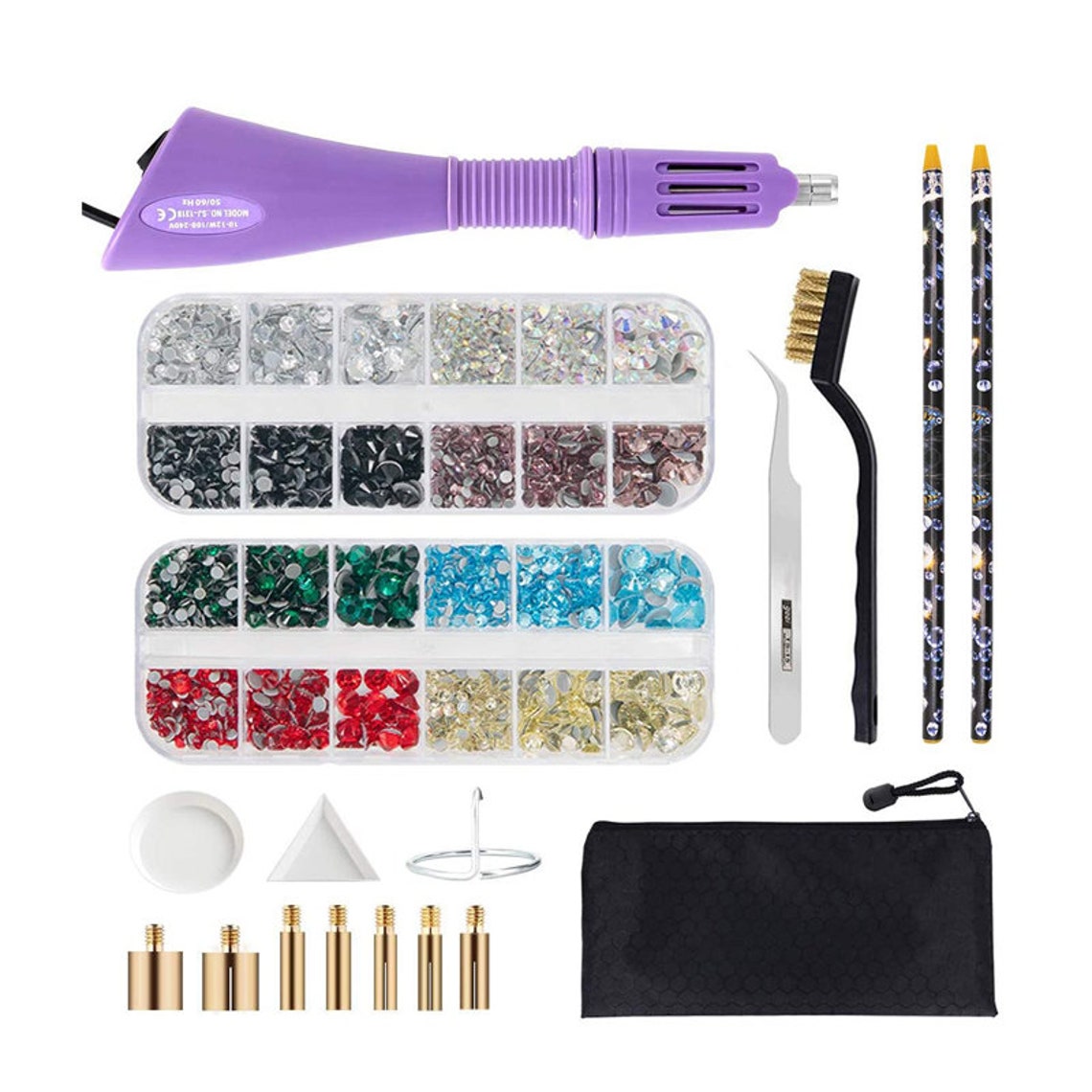 Hot Fix Applicator With Rhinestones With 7 Different Sizes Etsy