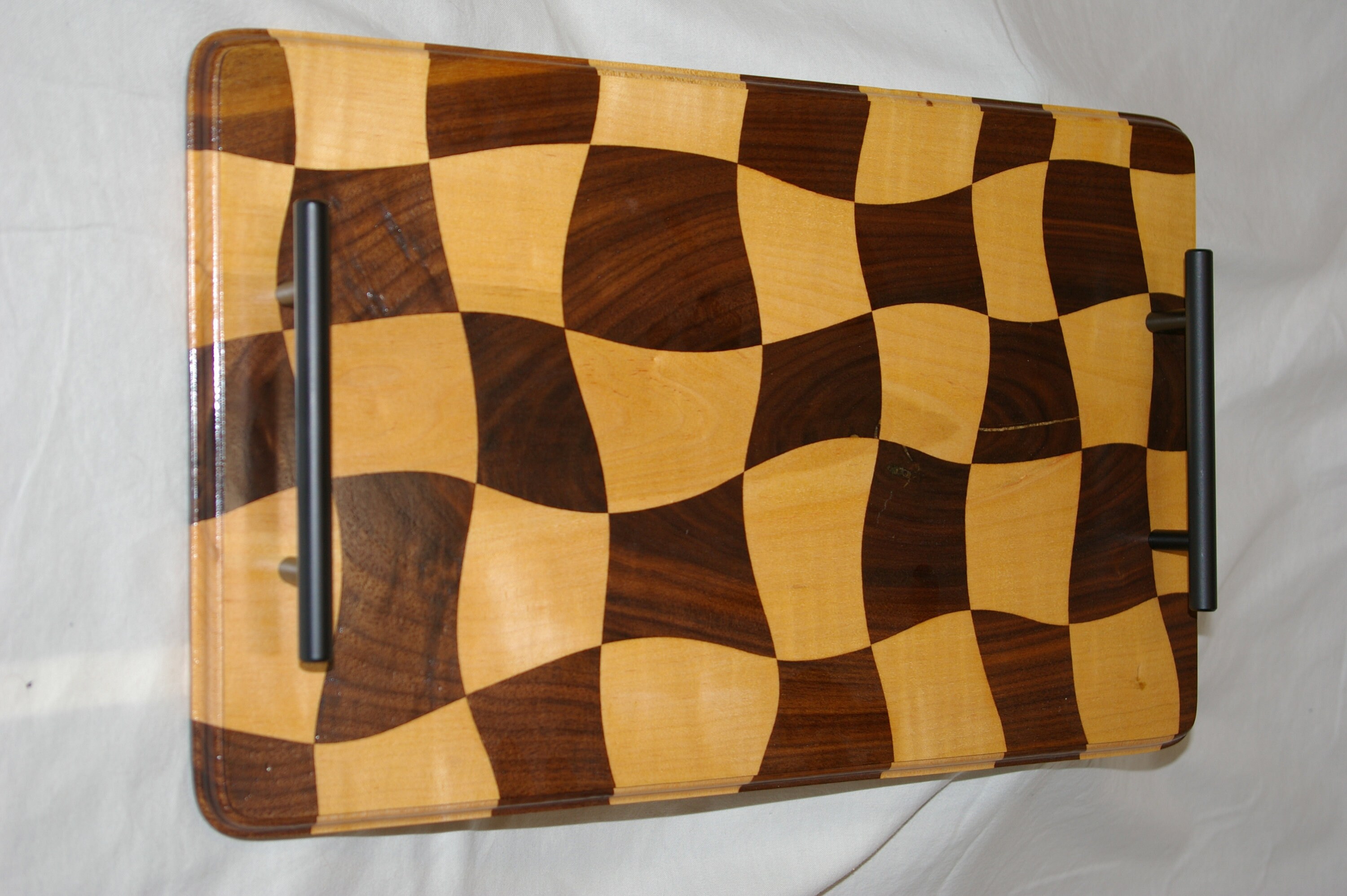 Crazy Cutting Board / Tray in Hard Maple and Walnut Etsy