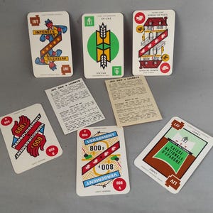 Jeux De Cartes Caisse d'Epargne La Poste\Jeux des 4 Livrets \Vintage 1968\Objet de Collection\Cabinet de curiosités.