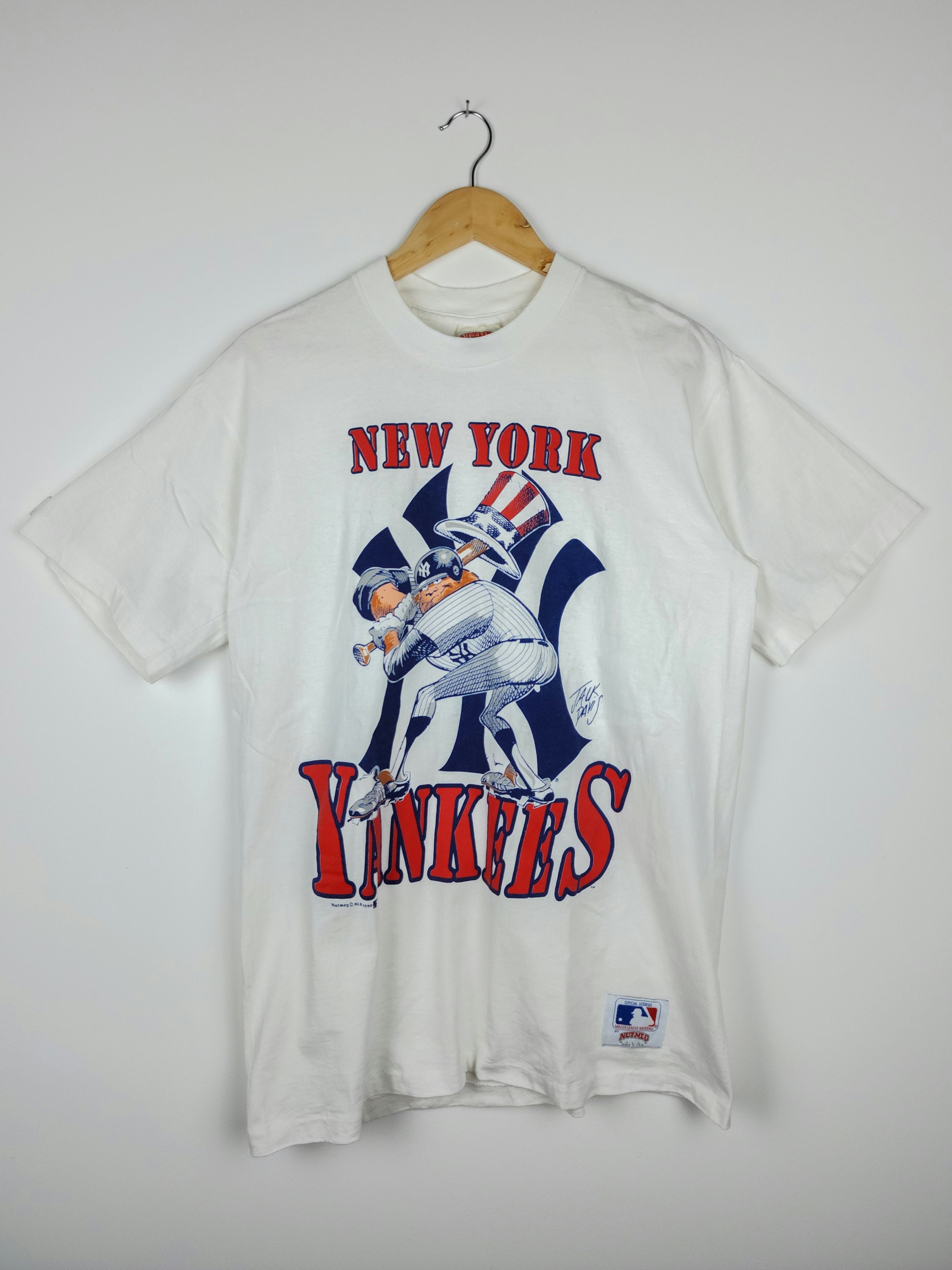 Vintage 80's Nutmeg NY Yankees t-shirt heather gray
