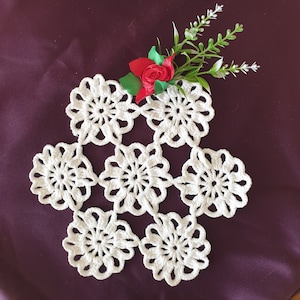 small crochet doily, lace crochet doily, crochet doilies,  coasters,  crochet napkin, table centerpiece