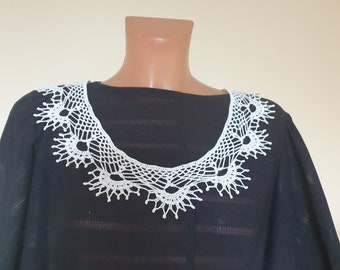 Handmade White Crochet Collar