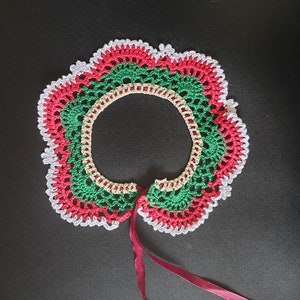 Pet collar, Crochet collar for pets, Christmas crochet cat collar, Christmas collar for pets, cat collar for Christmas, pets  accessory