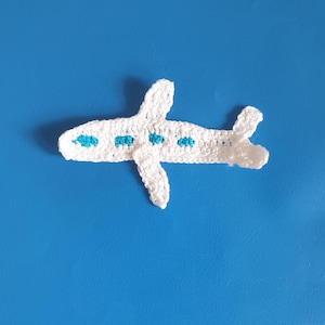 Airplane applique, Airplane Crochet applique, Air Force Crochet applique