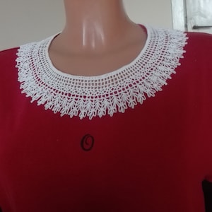Handmade Crochet Woman Cotton Collar