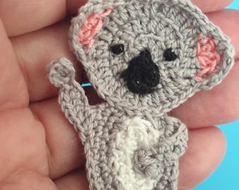 aplique de koala de crochet