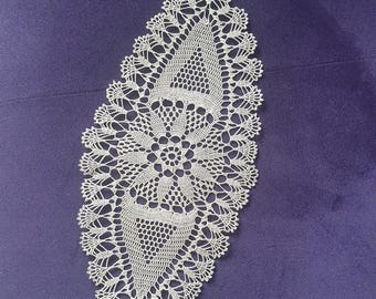 light  brownish hand crochet runner