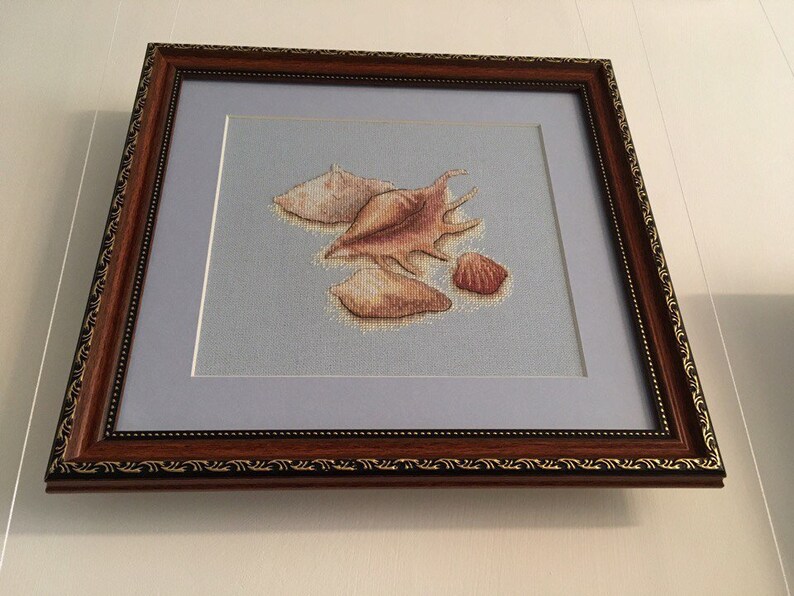 Seashell Cross Stitch Pattern PDF Instant Download Shell Cross | Etsy