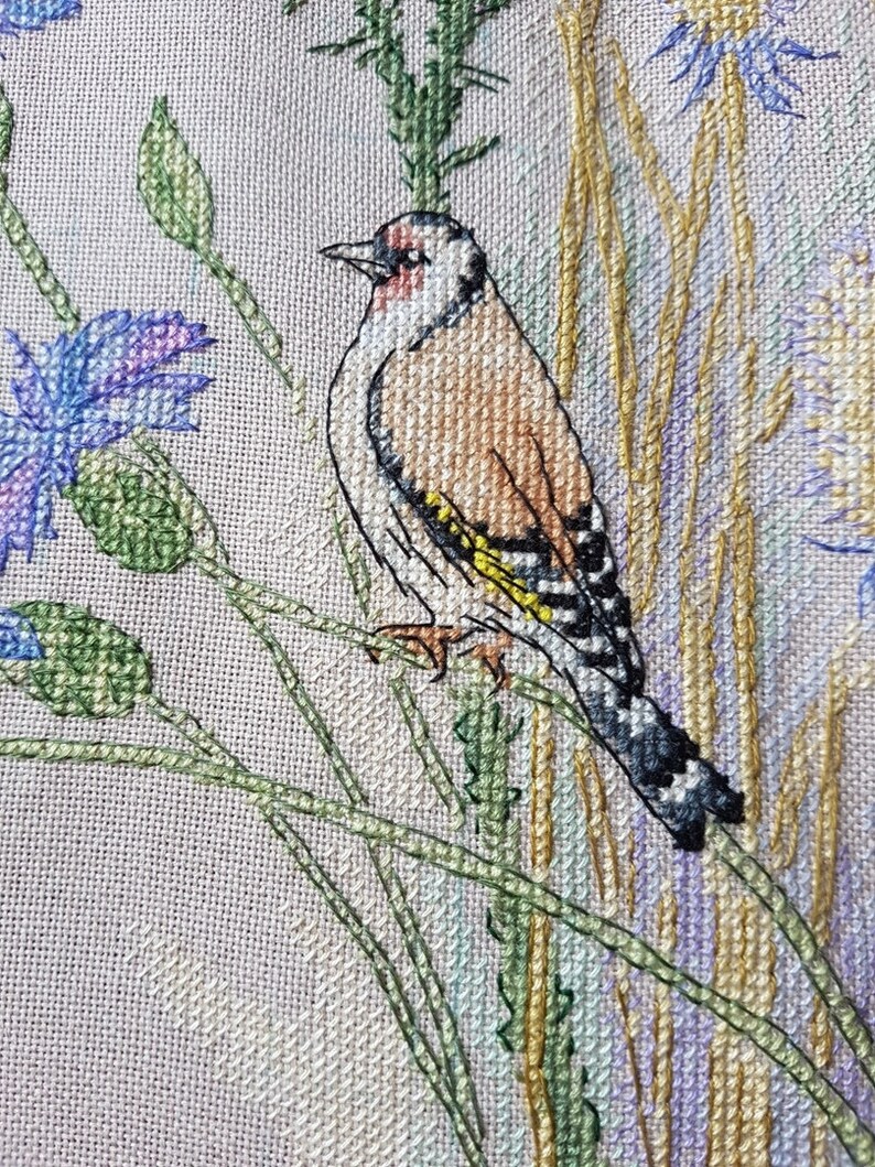 Bird Cross Stitch Pattern PDF Instant Download Goldfinch Cross | Etsy
