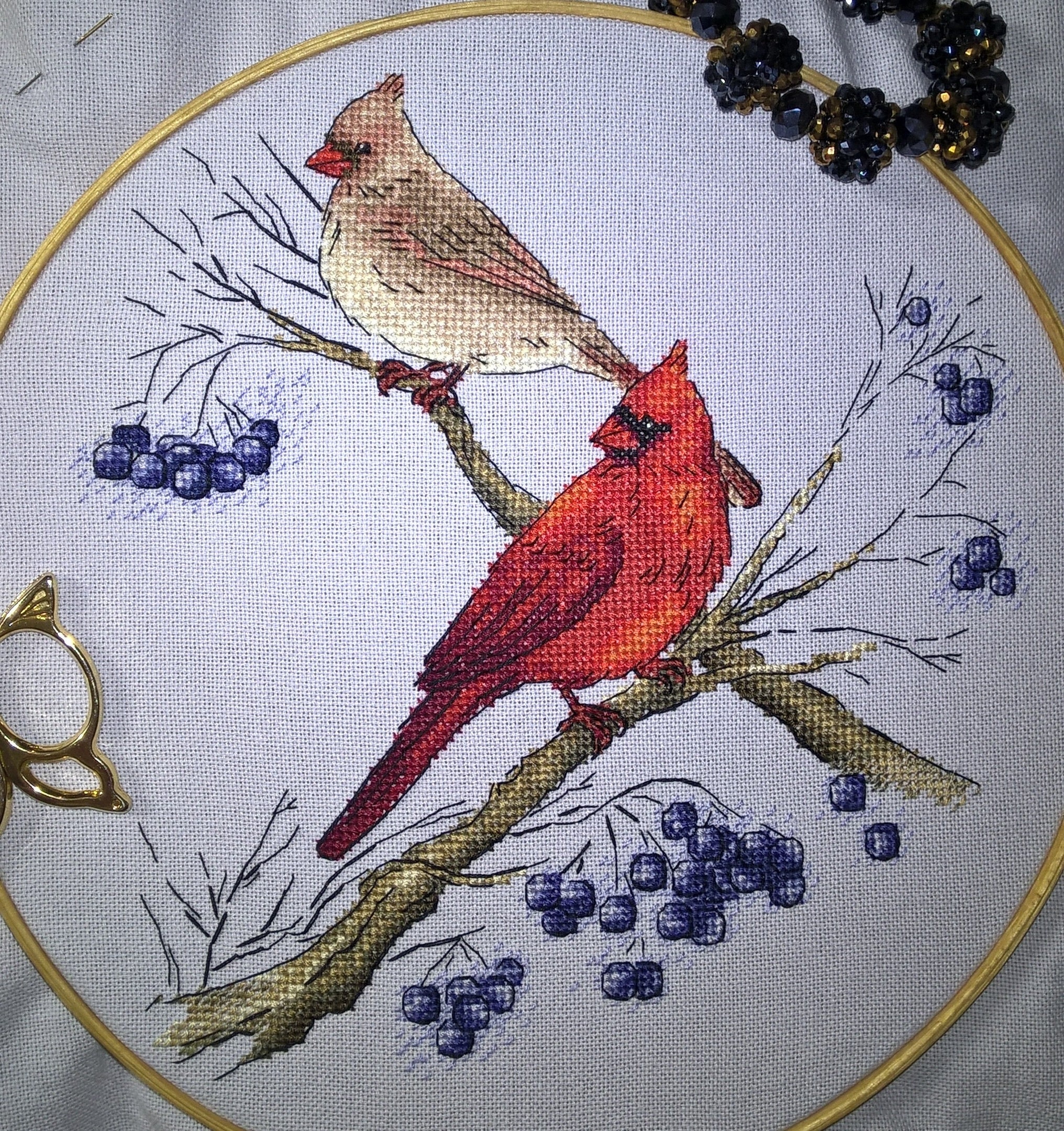 Red Cardinal Cross Stitch Pattern PDF Instant Download Bird Etsy