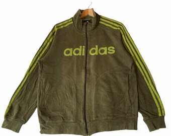 Green and Yellow Adidas Pants - Etsy