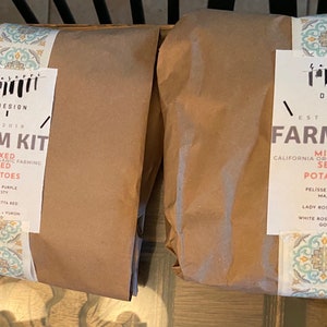 Gemischte Farbe Pflanzkartoffeln Lila Weiß Rot Gelb [Hausgarten, organisch] GROW KIT