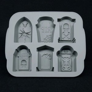 Halloween Tombstone Mould Tray Silicone with Lid Baking Tools