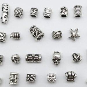 Viking Beard Beads Dreadlock Hair Ring 6, 7 or 10 pcs mix