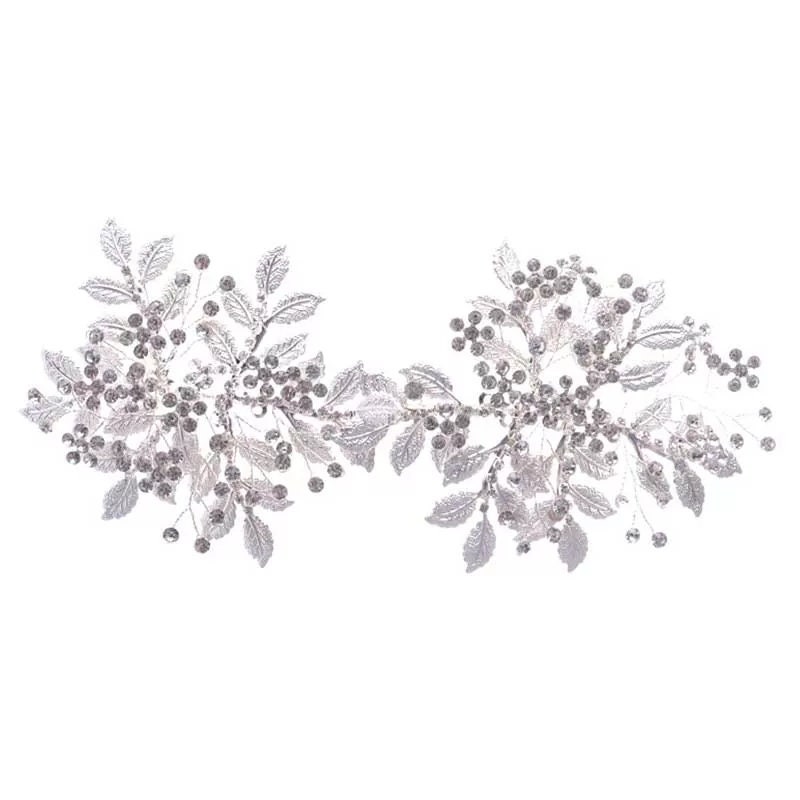 Luxury Silver Color Leaf Crystal Bridal Tiaras Ethnic Handmade - Etsy