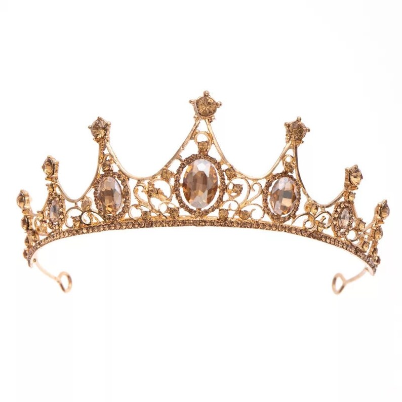 Gold Tiara Gold Tiara Child Adult Crown Wedding Tiara Etsy