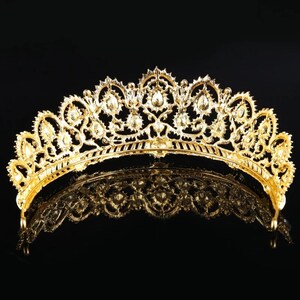 Gold Royal Crown Crown Wedding Tiara Butterfly Pearl Crown - Etsy